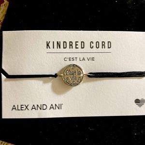 NIB NWT RETIRED STERLING SILVER CORD BRACELET